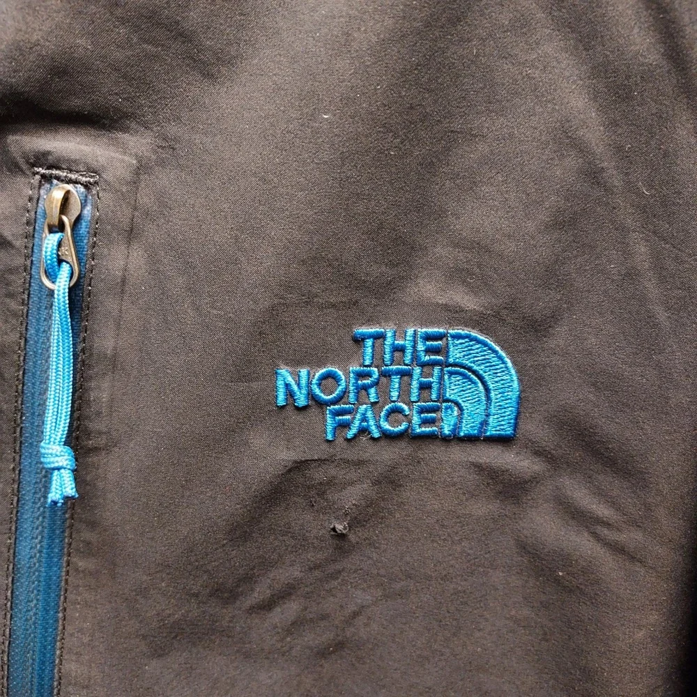 The North Face Gore-Tex Rain Jacket Mens XL Black Blue Hooded Waterproof Shell